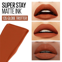 احمر شفاه سائل سوبر ستاي مطفي من ميبيلين 135 جلوب تروتر MAYBELLINE New York Superstay Matte Ink Liquid Lipstick